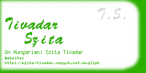 tivadar szita business card